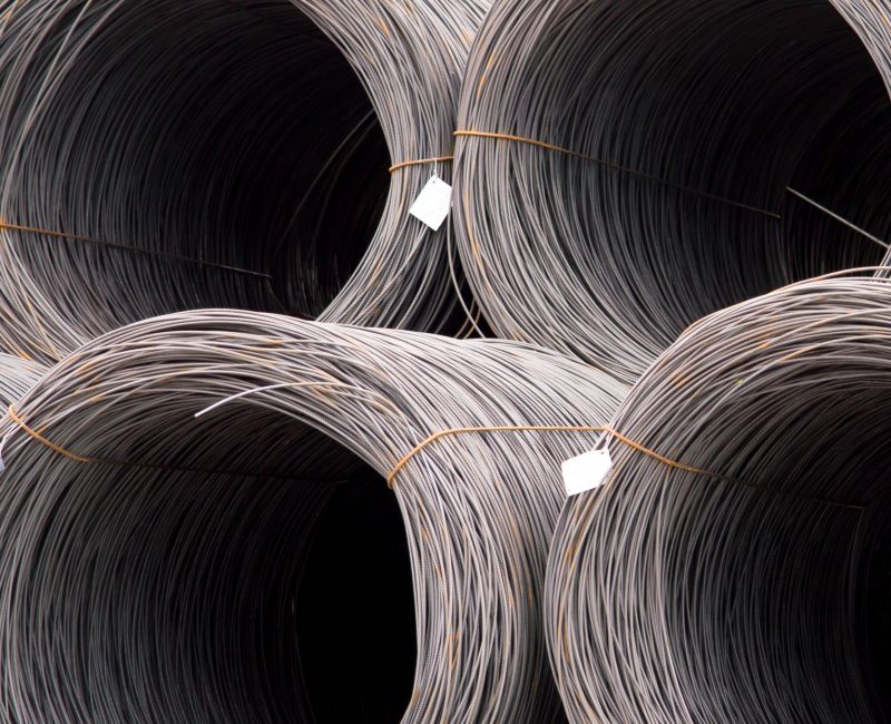 rolls of steel cable for use in construction